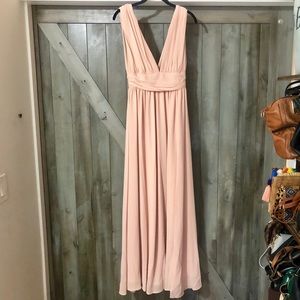 HEAVENLY HUES BLUSH MAXI DRESS